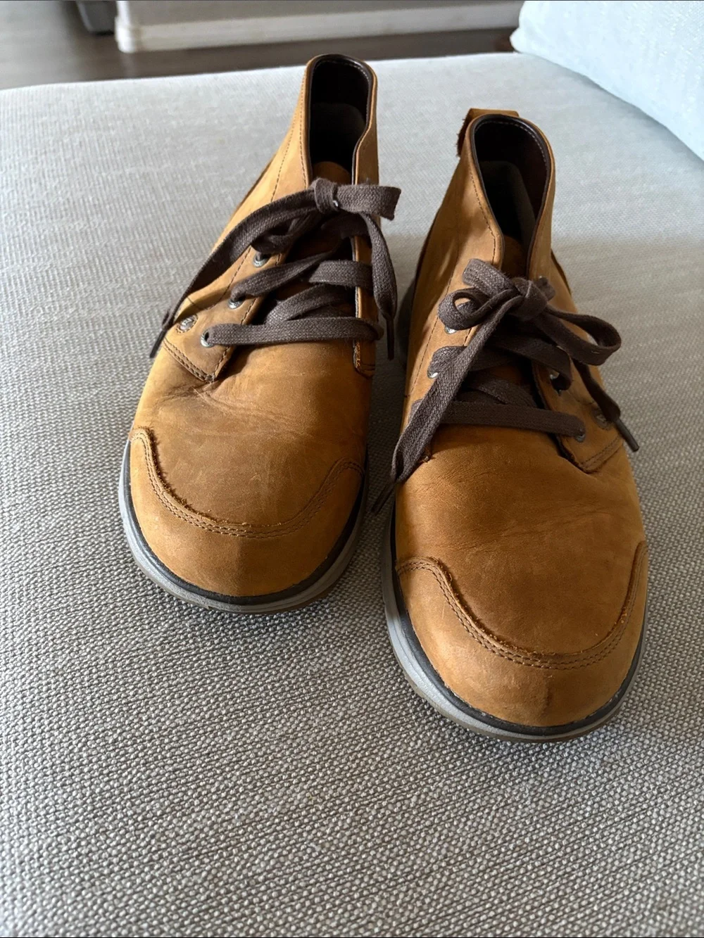 Eddie Bauer Men’s Cognac Leather Chukka Boots